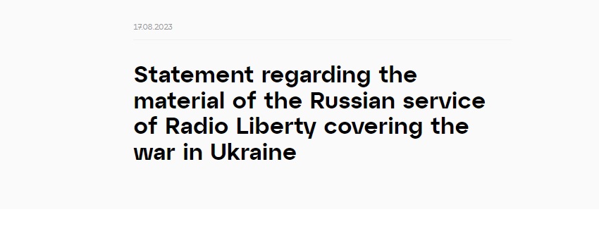 Image: Ukrainian media groups and women's rights organizations alarmed by destructive imperial narratives in Russian service of Radio Liberty's war coverage